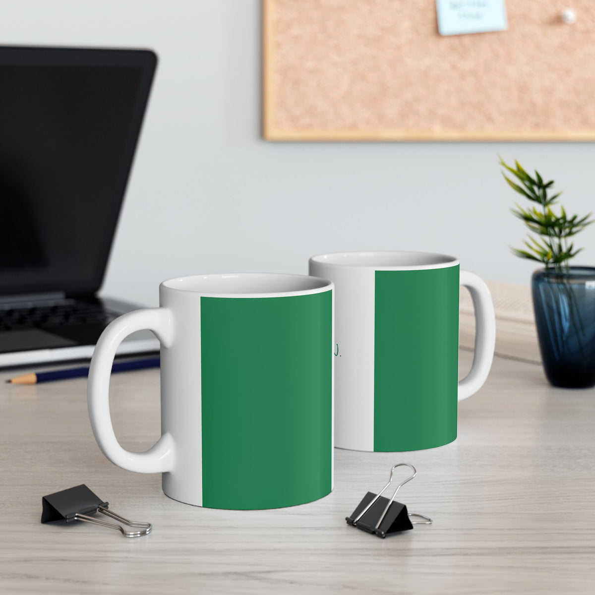 Nigerian Flag Green Stripe Personalized Name Mug | Ceramic Coffee Cup - Proud & Loyal