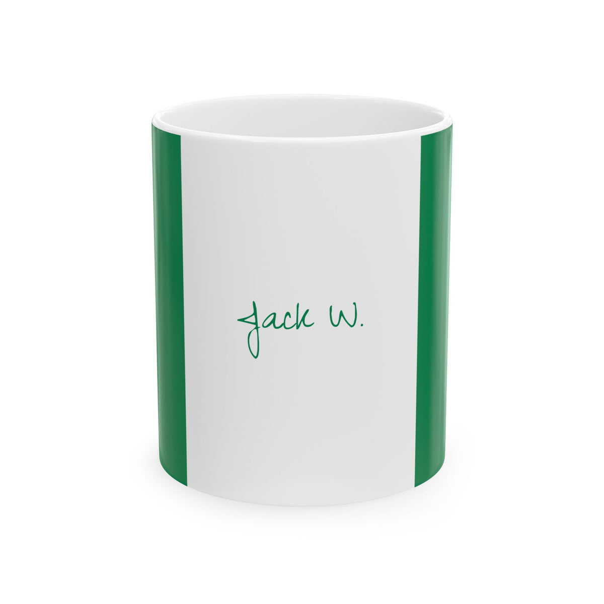 Nigerian Flag Green Stripe Personalized Name Mug | Ceramic Coffee Cup - Proud & Loyal
