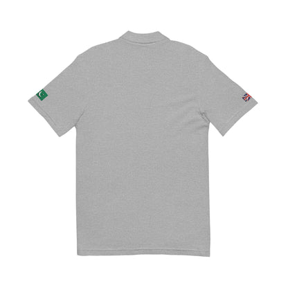 Pakistani British Embroidered Polo Shirt | Pakistan UK Dual Heritage Polo | Personalized Initials | Two Flag Heritage Gift - Proud & Loyal