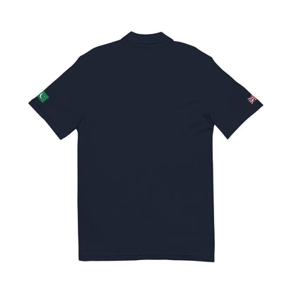 Pakistani British Embroidered Polo Shirt | Pakistan UK Dual Heritage Polo | Personalized Initials | Two Flag Heritage Gift - Proud & Loyal