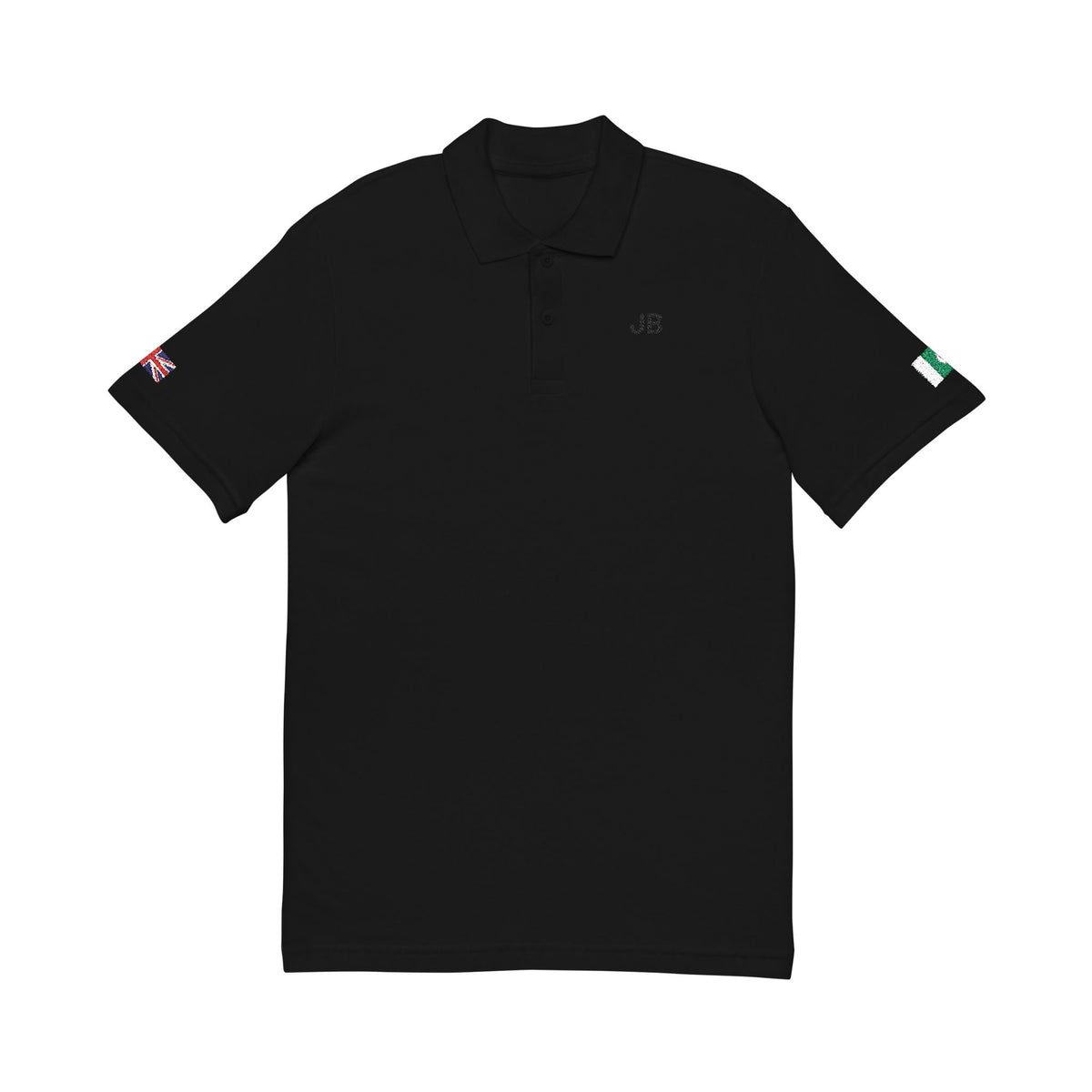 Pakistani British Embroidered Polo Shirt | Pakistan UK Dual Heritage Polo | Personalized Initials | Two Flag Heritage Gift - Proud & Loyal