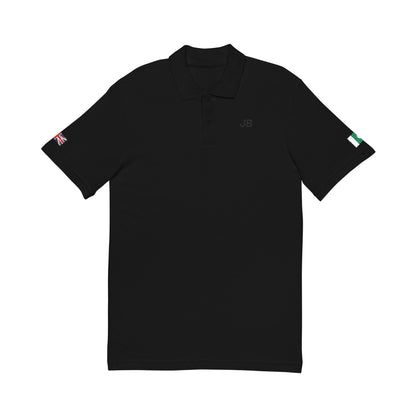 Pakistani British Embroidered Polo Shirt | Pakistan UK Dual Heritage Polo | Personalized Initials | Two Flag Heritage Gift - Proud & Loyal