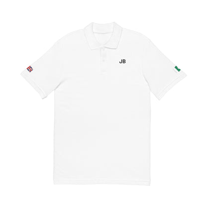 Pakistani British Embroidered Polo Shirt | Pakistan UK Dual Heritage Polo | Personalized Initials | Two Flag Heritage Gift - Proud & Loyal