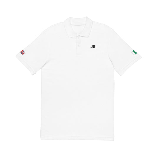 Pakistani British Embroidered Polo Shirt | Pakistan UK Dual Heritage Polo | Personalized Initials | Two Flag Heritage Gift - Proud & Loyal