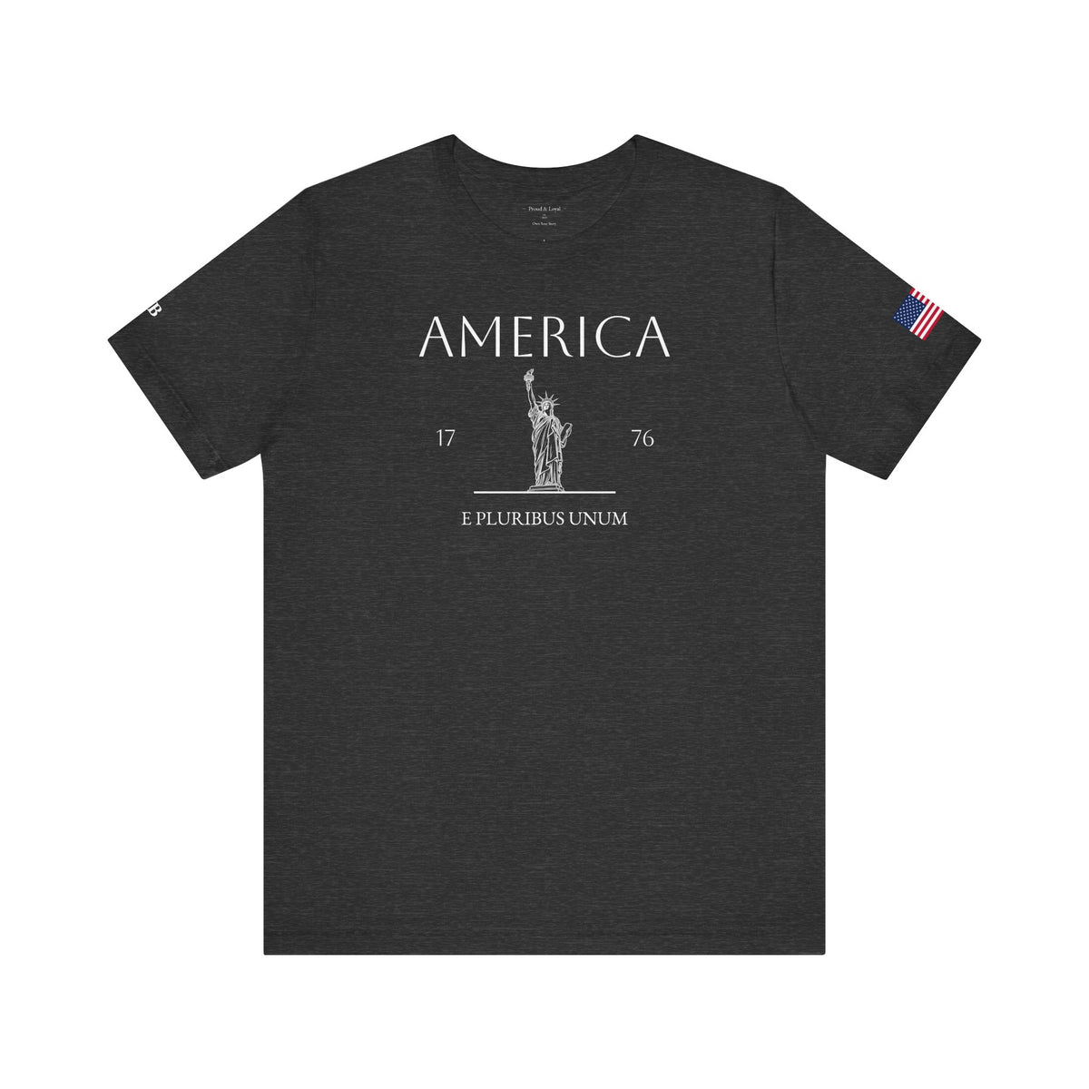 Personalized America Statue of Liberty Sketch Cotton T-Shirt - Proud & Loyal