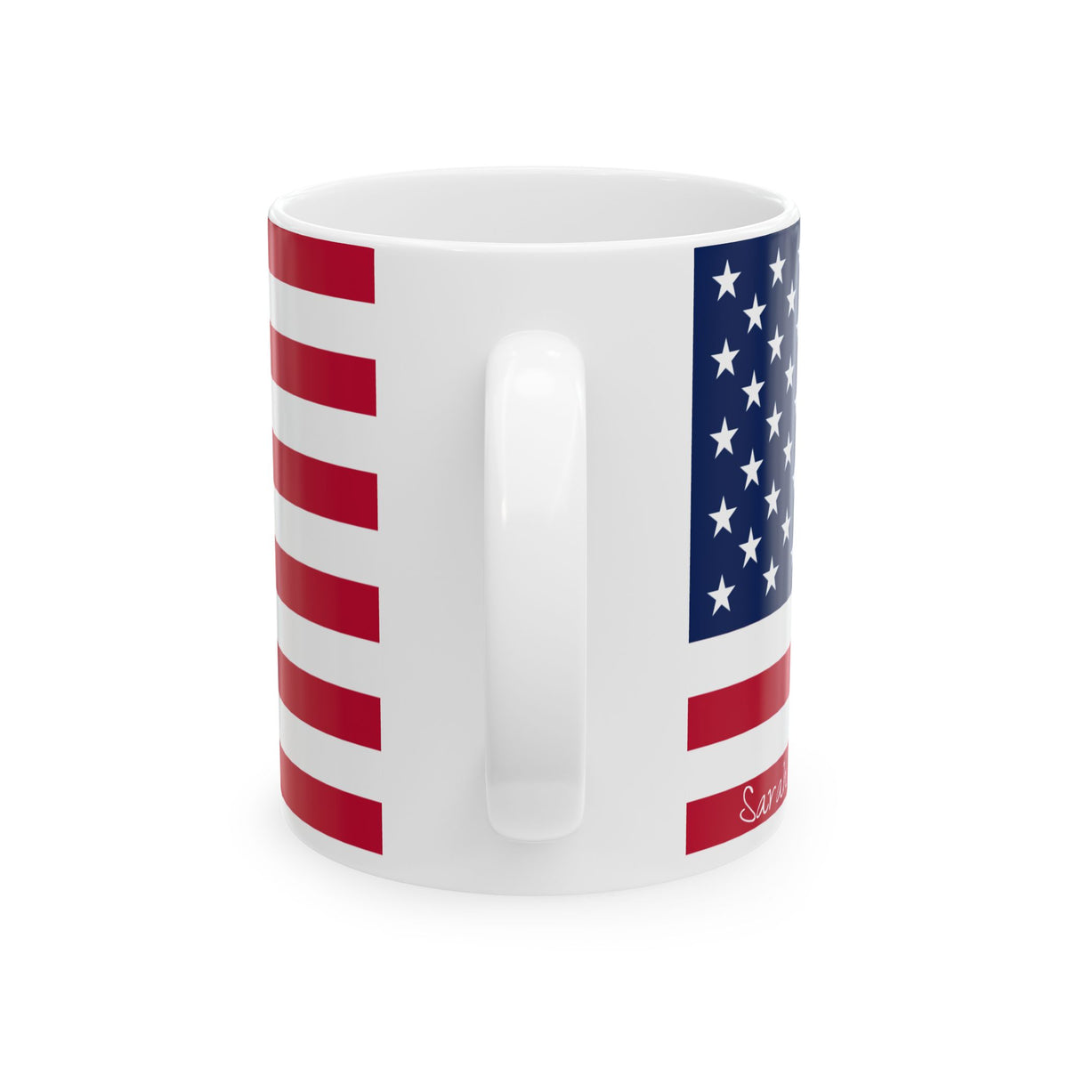 Personalized American Flag Mug | USA Stars Stripes Ceramic Mug, Patriotic Coffee Cup, New Citizen, Naturalization Gift, Heritage Gift - Proud & Loyal