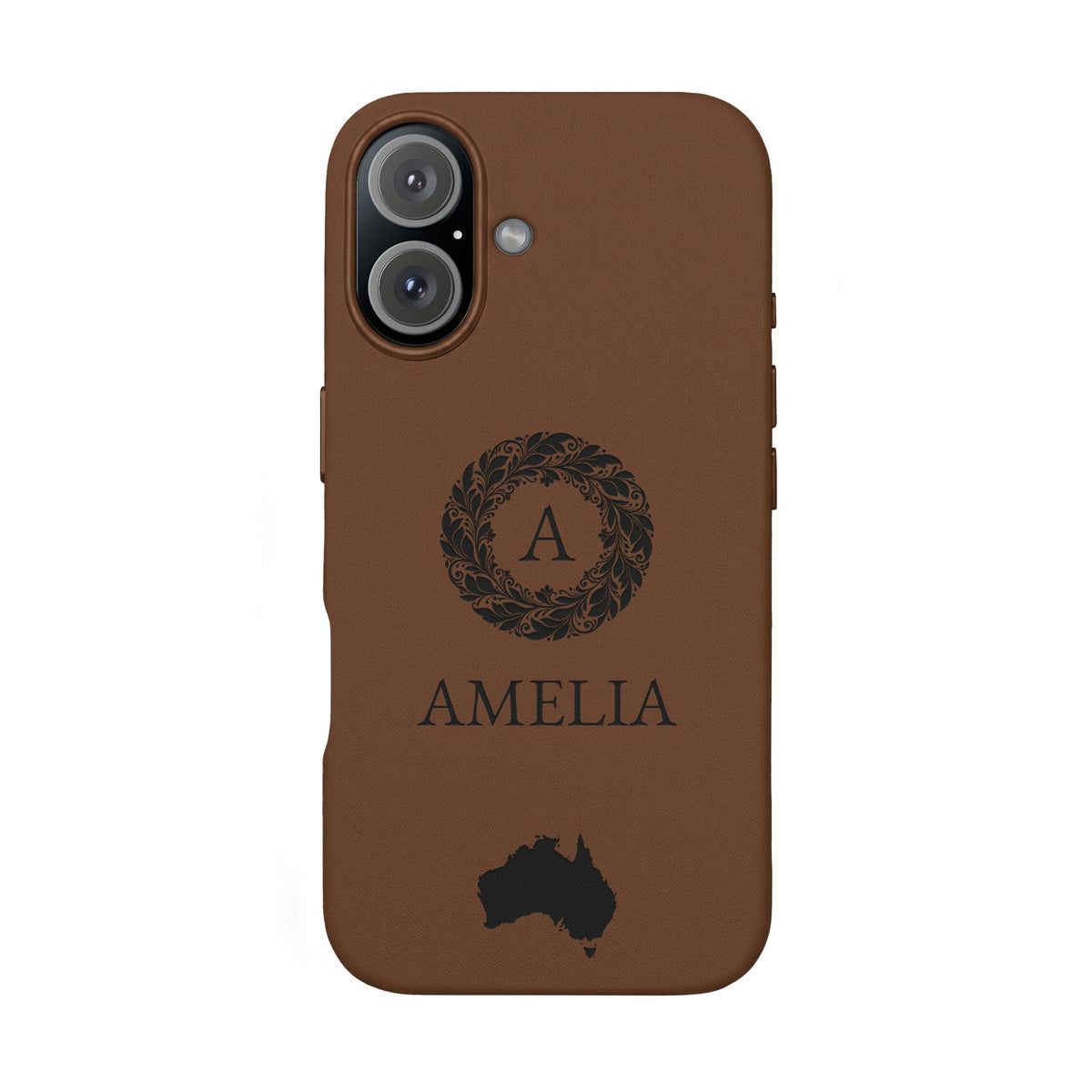 Personalized Australia iPhone Case | Aussie Monogram Map Cover