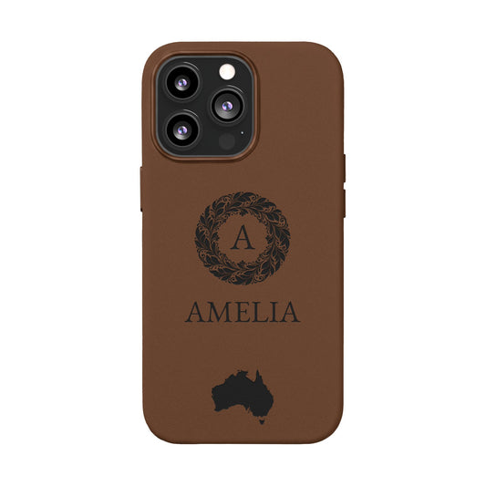Personalized Australia iPhone Case | Aussie Monogram Map Cover