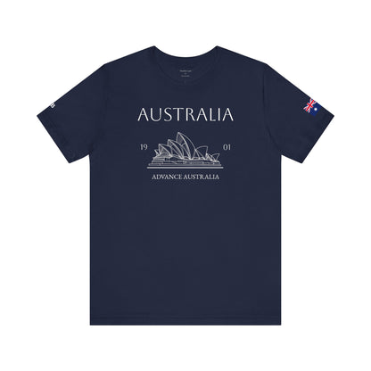 Personalized Australia Opera House Sketch Cotton T-Shirt - Proud & Loyal