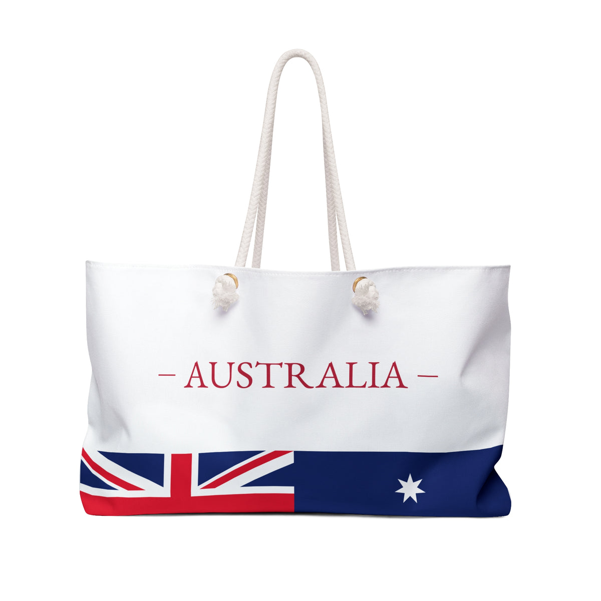 Personalized Australia Weekender Bag, Australian Flag Travel Bag, Custom Name Heritage Tote, Vacation Overnight Bag - Proud & Loyal