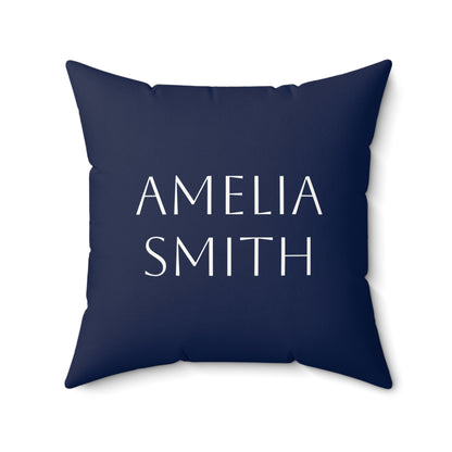 Personalized Australian Flag Pattern Pillow | Blue Stars & Australia Flag Repeat Print | Faux Suede Outback Throw Pillow | Heritage Message - Proud & Loyal