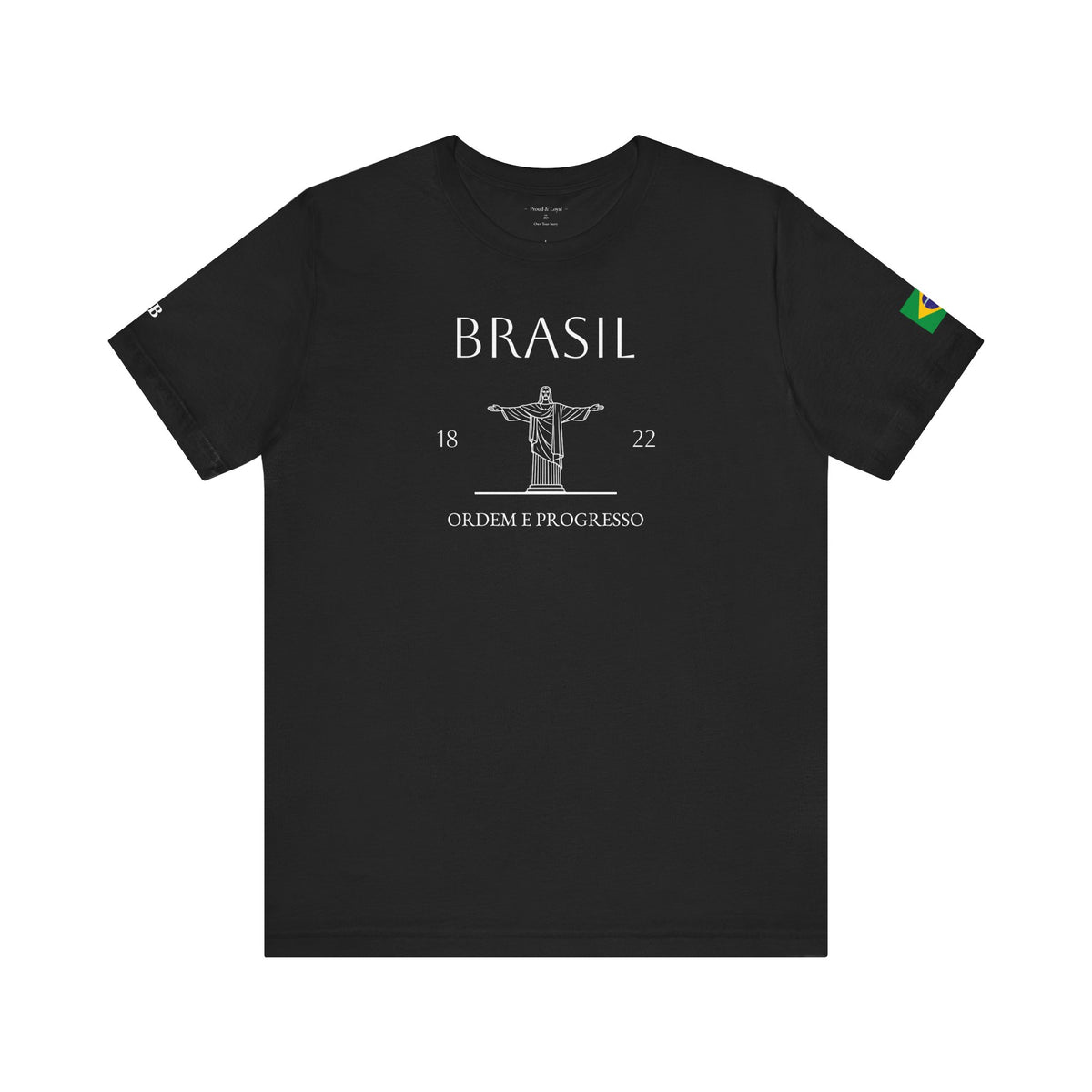 Personalized Brazil Brasil Christ the Redeemer Sketch Cotton T-Shirt - Proud & Loyal