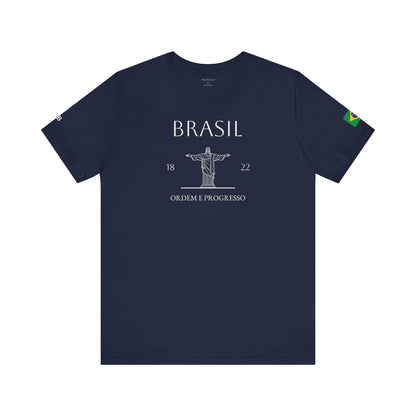 Personalized Brazil Brasil Christ the Redeemer Sketch Cotton T-Shirt - Proud & Loyal