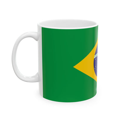 Personalized Brazil Flag Mug | Brazilian Flag Ceramic Mug, New Citizen, Naturalization Gift, Heritage Gift - Proud & Loyal