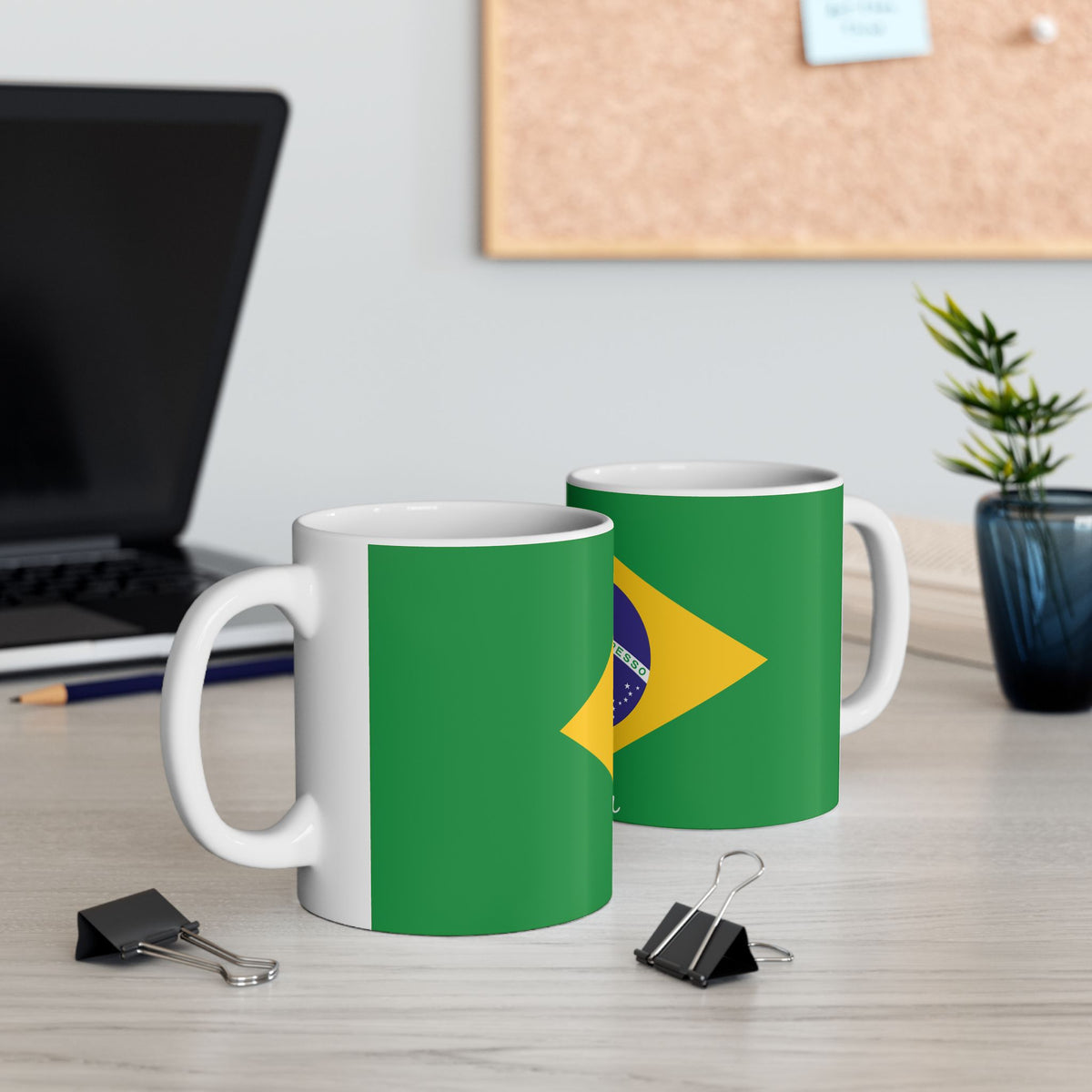 Personalized Brazil Flag Mug | Brazilian Flag Ceramic Mug, New Citizen, Naturalization Gift, Heritage Gift - Proud & Loyal