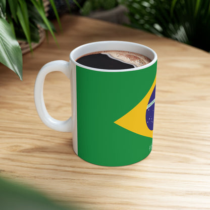 Personalized Brazil Flag Mug | Brazilian Flag Ceramic Mug, New Citizen, Naturalization Gift, Heritage Gift - Proud & Loyal