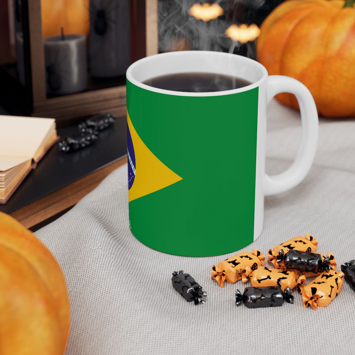 Personalized Brazil Flag Mug | Brazilian Flag Ceramic Mug, New Citizen, Naturalization Gift, Heritage Gift - Proud & Loyal