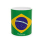 Personalized Brazil Flag Mug | Brazilian Flag Ceramic Mug, New Citizen, Naturalization Gift, Heritage Gift - Proud & Loyal