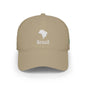 Personalized Brazil Heritage Hat, Brazilian Flag Embroidered Cap, Custom Initials, Brazil Map Low Profile Hat, Brazilian Gift, Country Shape - Proud & Loyal