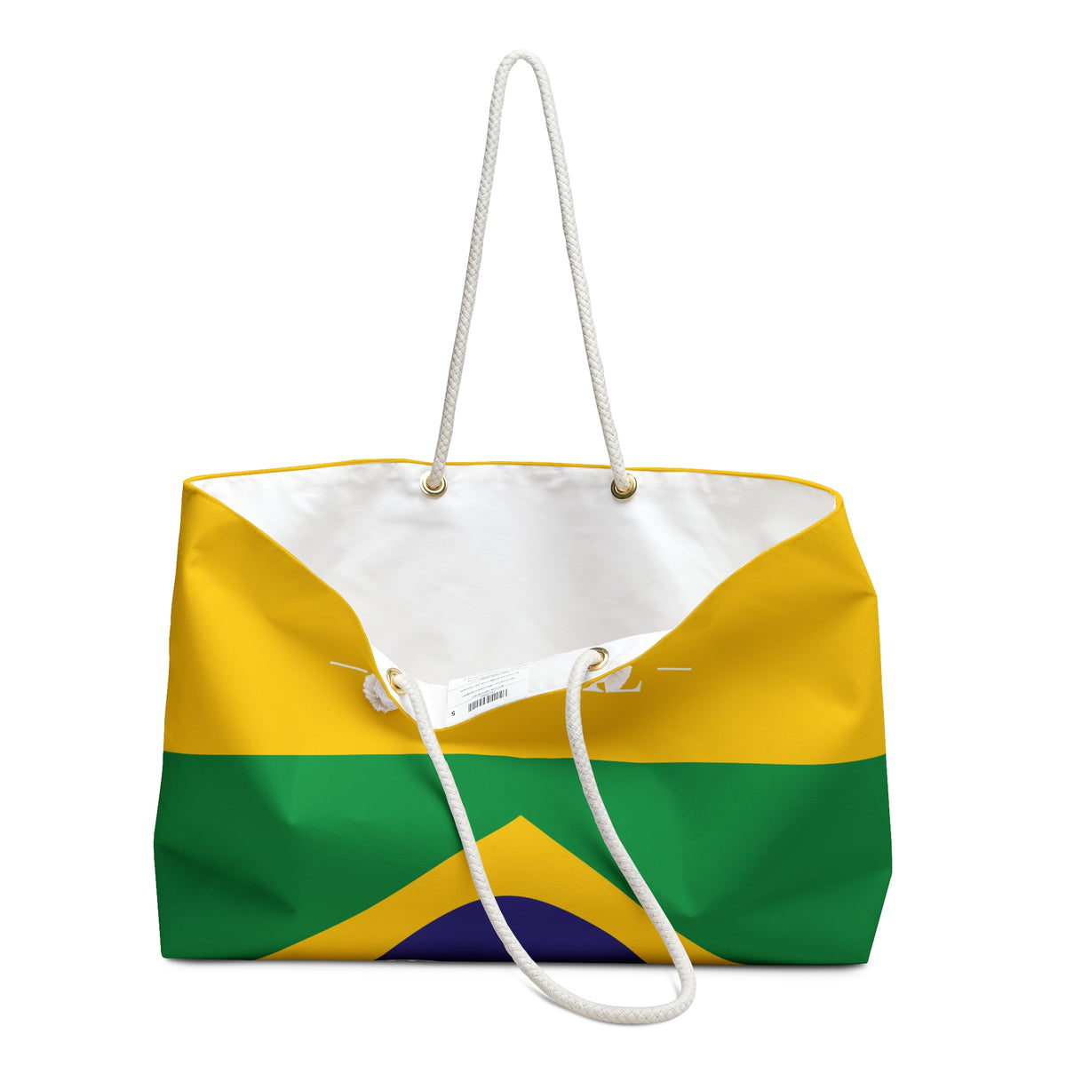 Personalized Brazil Weekender Bag, Brazilian Flag Travel Bag, Custom Name Heritage Tote, Vacation Overnight Bag - Proud & Loyal