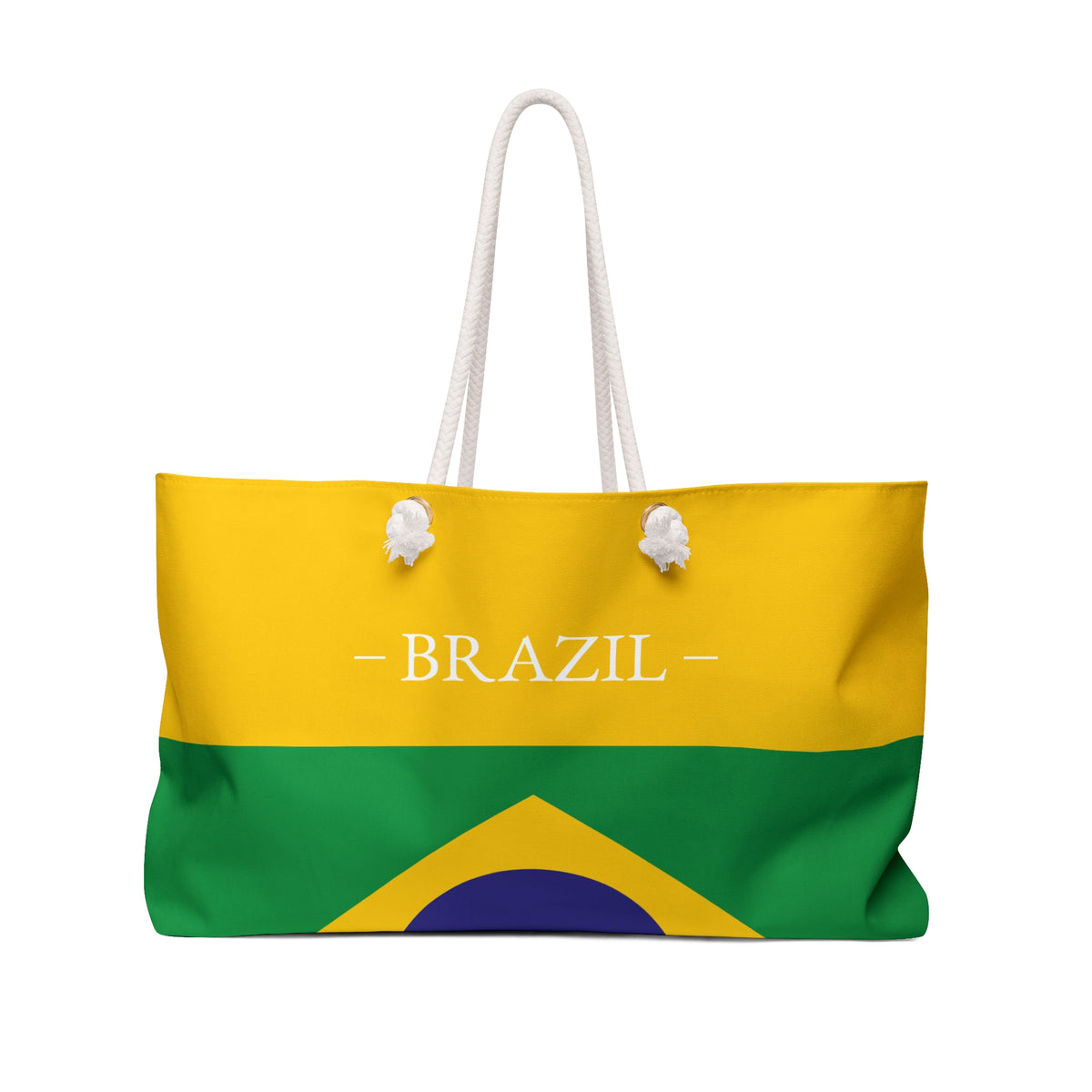 Personalized Brazil Weekender Bag, Brazilian Flag Travel Bag, Custom Name Heritage Tote, Vacation Overnight Bag - Proud & Loyal