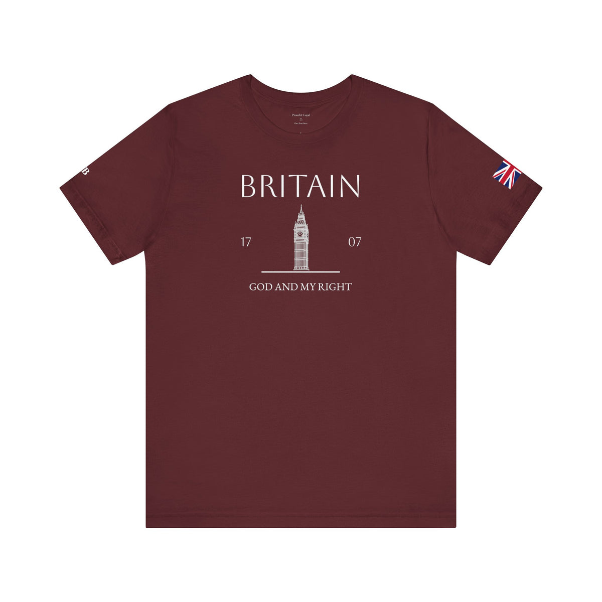 Personalized Britain Big Ben Sketch Cotton T-Shirt