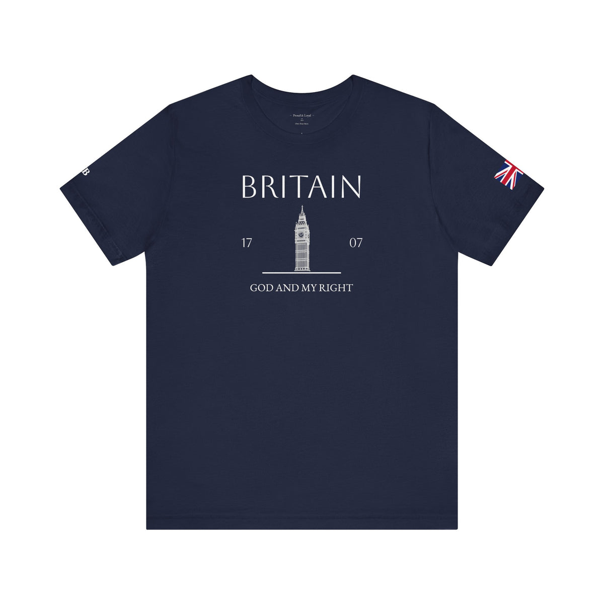 Personalized Britain Big Ben Sketch Cotton T-Shirt