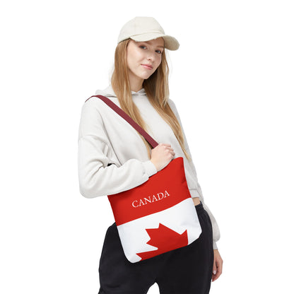 Personalized Canada Flag Tote Bag, Custom Name Canadian Heritage Bag, Canada Travel Beach Tote, Canadian Pride Gift - Proud & Loyal