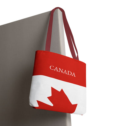 Personalized Canada Flag Tote Bag, Custom Name Canadian Heritage Bag, Canada Travel Beach Tote, Canadian Pride Gift - Proud & Loyal