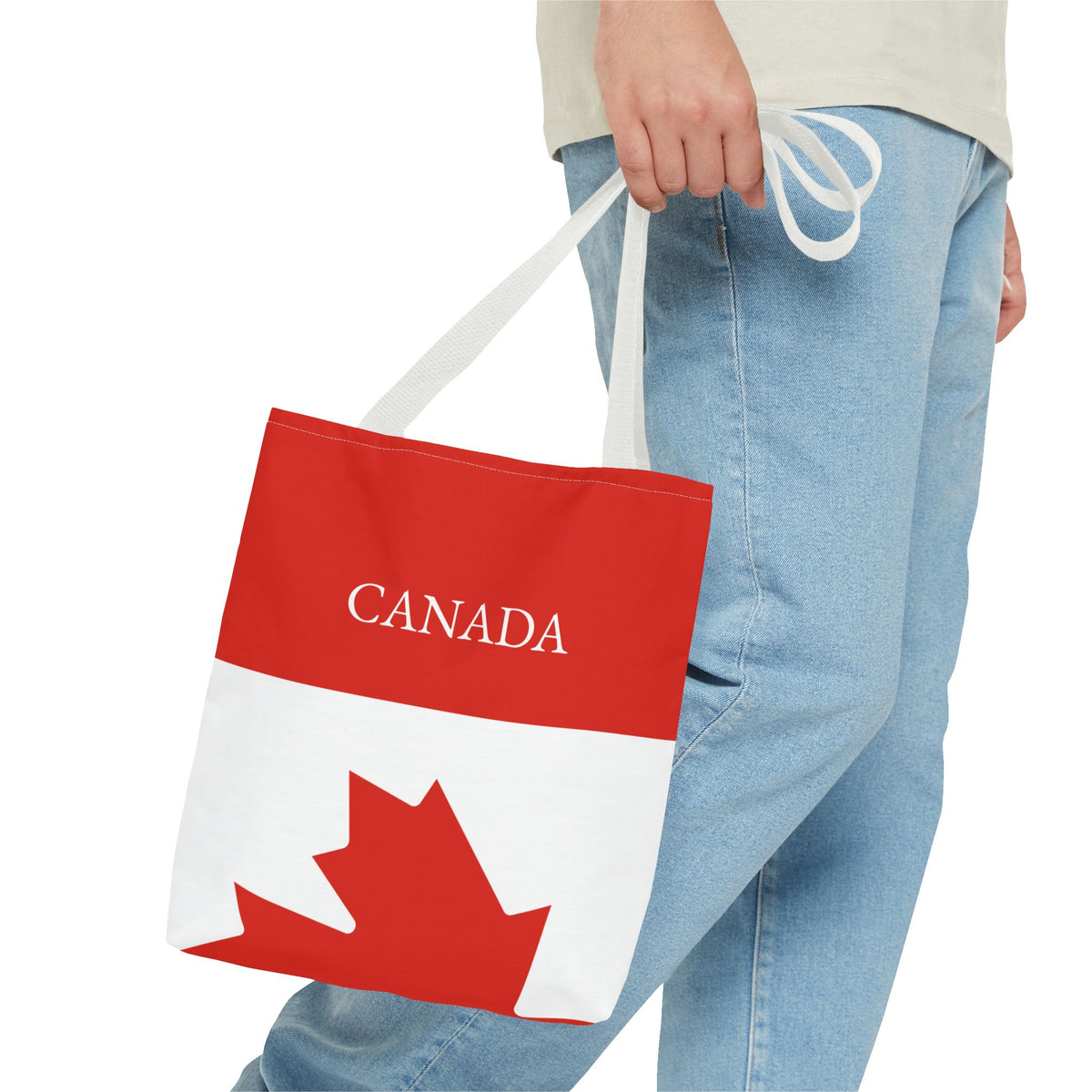 Personalized Canada Flag Tote Bag, Custom Name Canadian Heritage Bag, Canada Travel Beach Tote, Canadian Pride Gift - Proud & Loyal
