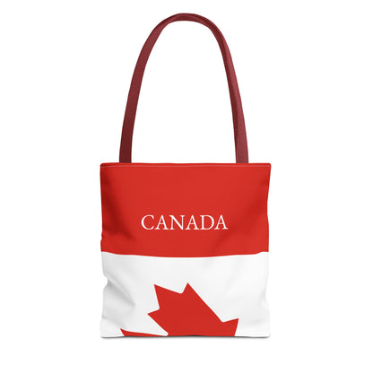 Personalized Canada Flag Tote Bag, Custom Name Canadian Heritage Bag, Canada Travel Beach Tote, Canadian Pride Gift - Proud & Loyal