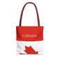 Personalized Canada Flag Tote Bag, Custom Name Canadian Heritage Bag, Canada Travel Beach Tote, Canadian Pride Gift - Proud & Loyal