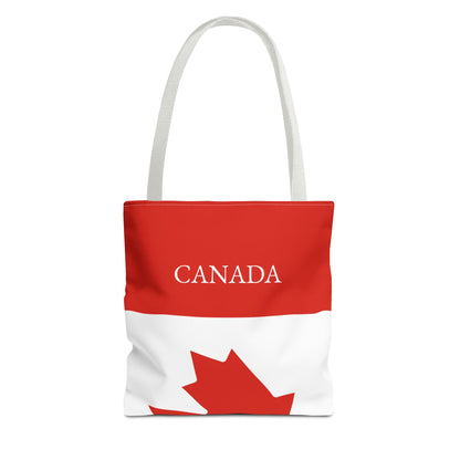 Personalized Canada Flag Tote Bag, Custom Name Canadian Heritage Bag, Canada Travel Beach Tote, Canadian Pride Gift - Proud & Loyal
