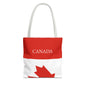 Personalized Canada Flag Tote Bag, Custom Name Canadian Heritage Bag, Canada Travel Beach Tote, Canadian Pride Gift - Proud & Loyal