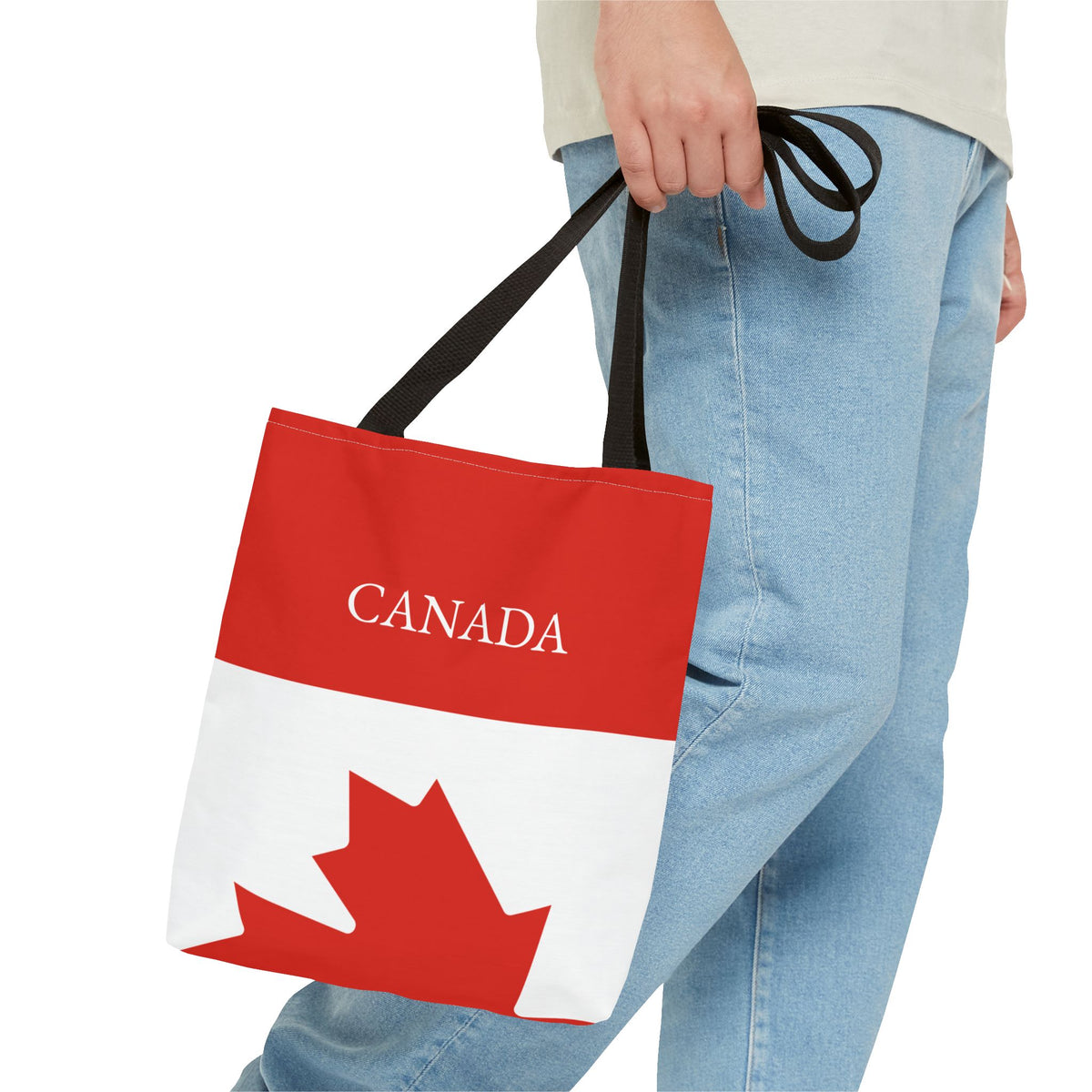 Personalized Canada Flag Tote Bag, Custom Name Canadian Heritage Bag, Canada Travel Beach Tote, Canadian Pride Gift - Proud & Loyal