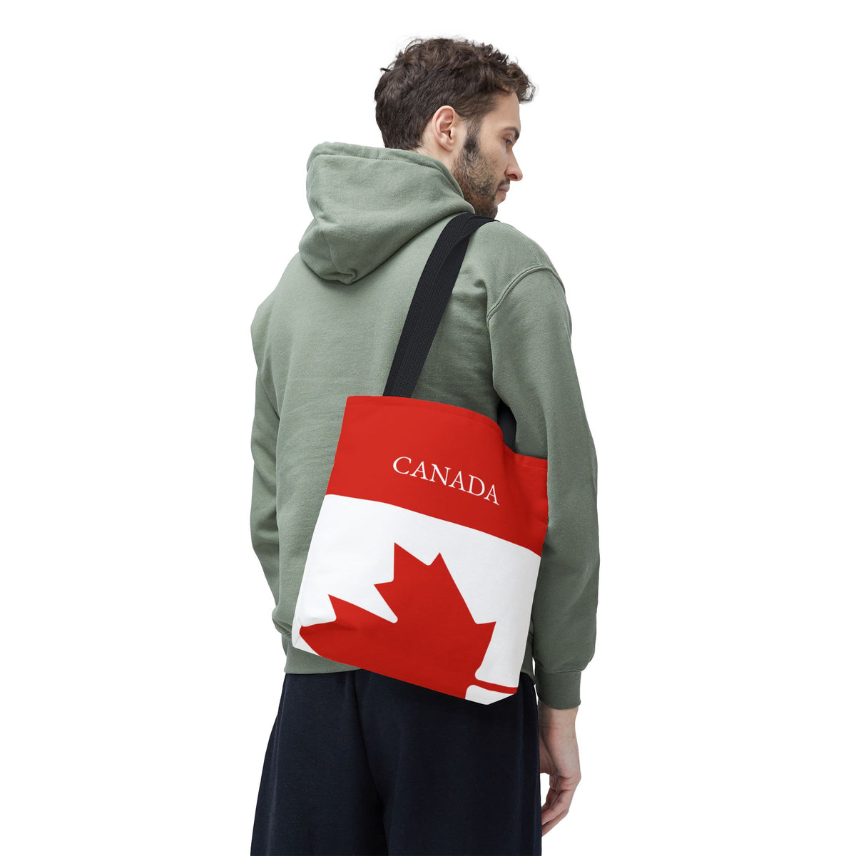 Personalized Canada Flag Tote Bag, Custom Name Canadian Heritage Bag, Canada Travel Beach Tote, Canadian Pride Gift - Proud & Loyal