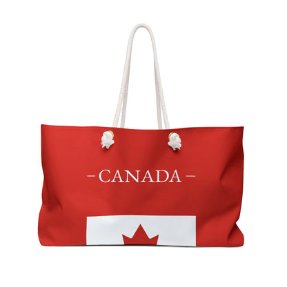 Personalized Canada Weekender Bag, Canadian Flag Travel Bag, Custom Name Heritage Tote, Vacation Overnight Bag - Proud & Loyal