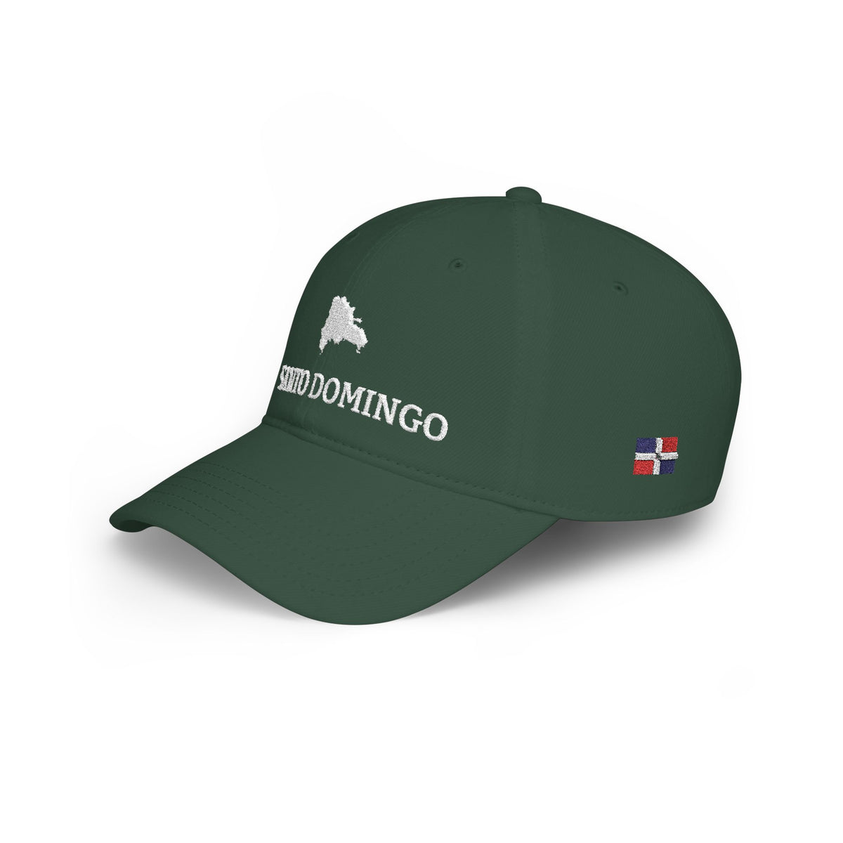 Personalized Dominican Republic Hat, Dominican Flag Embroidered Cap, Custom Initials, DR Heritage Low Profile Cotton Hat, Country Shape, RD - Proud & Loyal