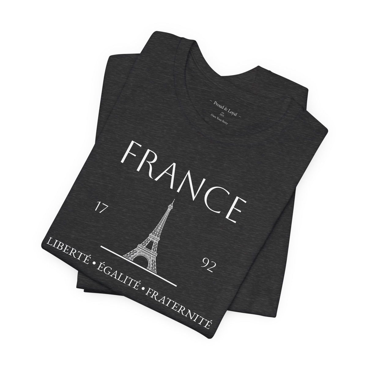 Personalized France Eiffel Tower Sketch Cotton T-Shirt - Proud & Loyal
