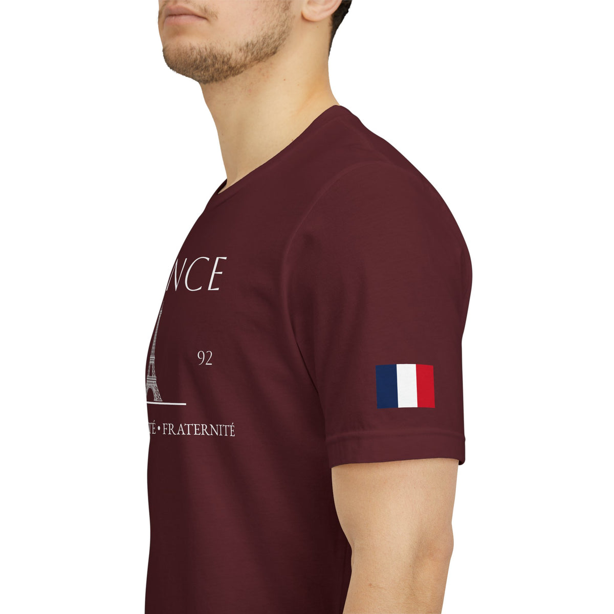Personalized France Eiffel Tower Sketch Cotton T-Shirt - Proud & Loyal