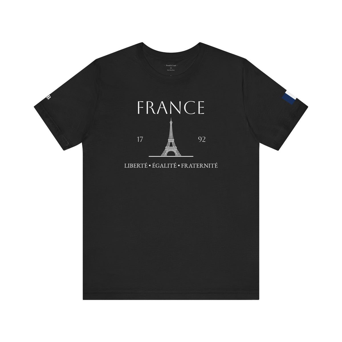 Personalized France Eiffel Tower Sketch Cotton T-Shirt - Proud & Loyal