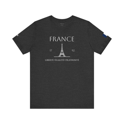 Personalized France Eiffel Tower Sketch Cotton T-Shirt - Proud & Loyal