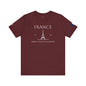 Personalized France Eiffel Tower Sketch Cotton T-Shirt - Proud & Loyal