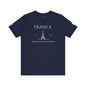 Personalized France Eiffel Tower Sketch Cotton T-Shirt - Proud & Loyal
