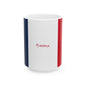 Personalized France Flag Cup | Red White Blue Striped Name Date Mug | Ceramic Mug, New Citizen, Naturalization Gift, Heritage Gift - Proud & Loyal