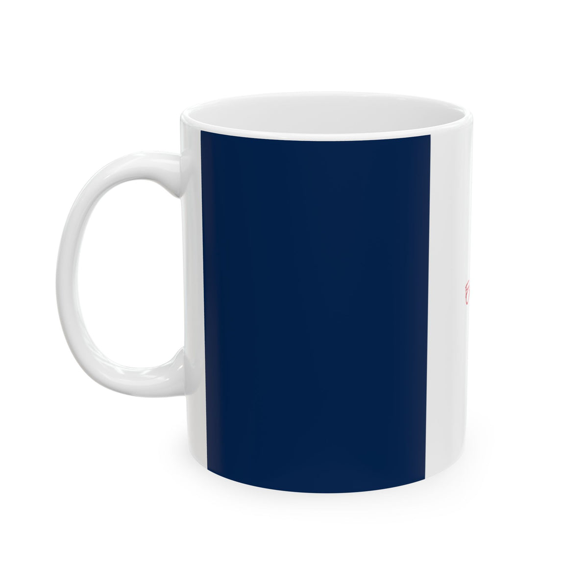 Personalized France Flag Cup | Red White Blue Striped Name Date Mug | Ceramic Mug, New Citizen, Naturalization Gift, Heritage Gift - Proud & Loyal