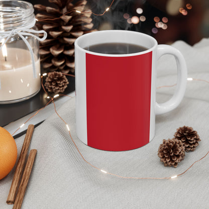 Personalized France Flag Cup | Red White Blue Striped Name Date Mug | Ceramic Mug, New Citizen, Naturalization Gift, Heritage Gift - Proud & Loyal