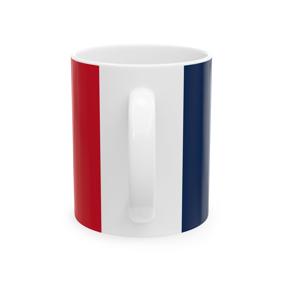 Personalized France Flag Cup | Red White Blue Striped Name Date Mug | Ceramic Mug, New Citizen, Naturalization Gift, Heritage Gift - Proud & Loyal