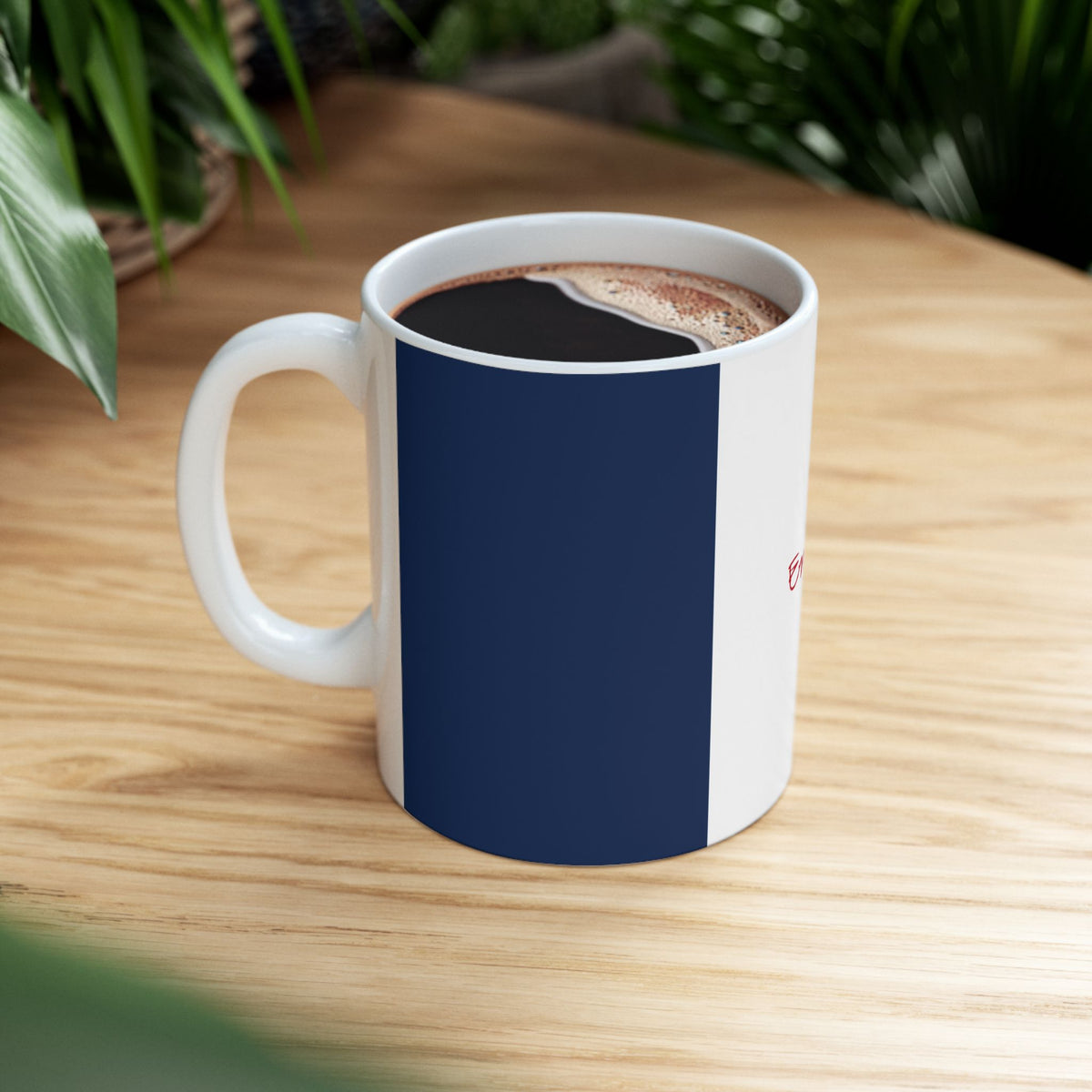 Personalized France Flag Cup | Red White Blue Striped Name Date Mug | Ceramic Mug, New Citizen, Naturalization Gift, Heritage Gift - Proud & Loyal