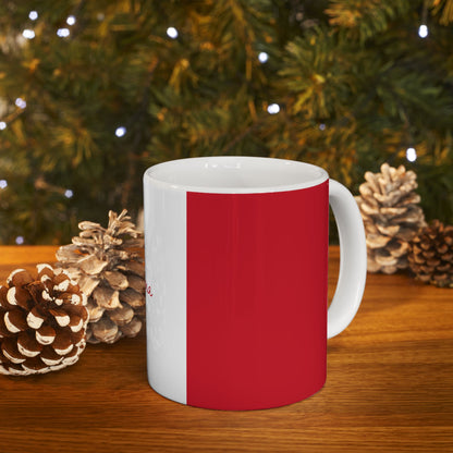 Personalized France Flag Cup | Red White Blue Striped Name Date Mug | Ceramic Mug, New Citizen, Naturalization Gift, Heritage Gift - Proud & Loyal